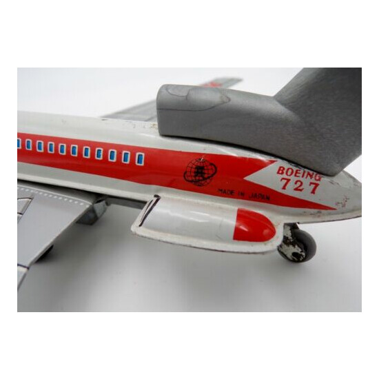 Vintage Kyowa Japan Tin Litho Friction TWA Boeing 727 Jet Nomura  {4}