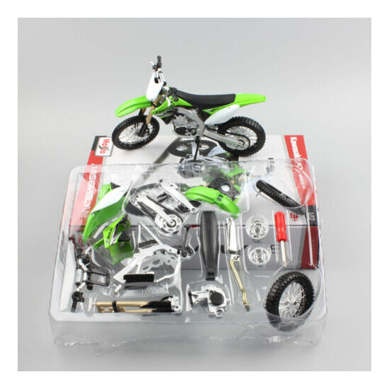 Maisto Assembly 1:12 Kawasaki KX450F dirt motocross Motorcycle model DIY bike {3}