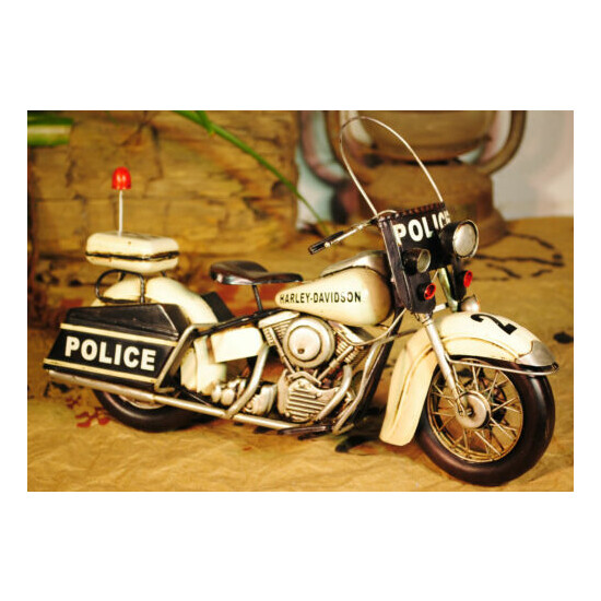 Vintage Collector Edition Police Motorcycle Motorbike Bike Sculpture Statue DEAL {1}