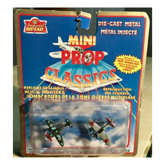 Vtg 1989 Mini Prop Classics WW II Fighter Jets Zero Japan ME109 Imperial Toy Co {1}