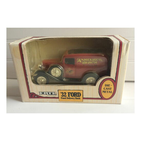 Ertl '32 Ford Panel "Anheuser Busch" Delivery Bank Die-Cast Metal Collectible {1}