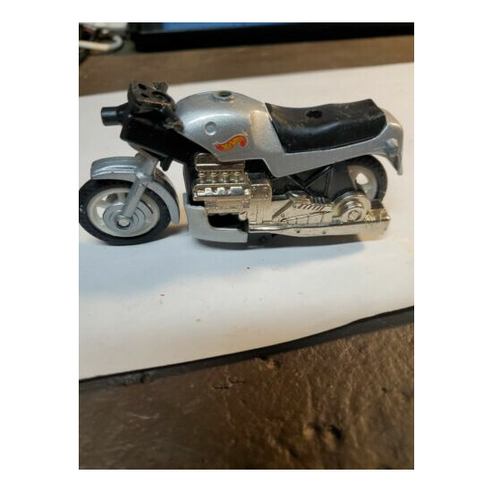 1988 Hot Wheels Arco Die Cast Motorcycles Silver Harley-Davidson Friction 102 {1}