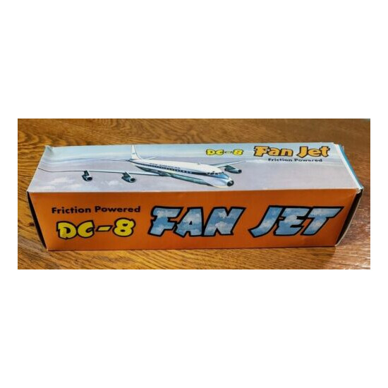 PAN AMERICAN DC-8 FAN JET AIRPLANE MINT IN BOX FRICTION POWERED PETREL {1}