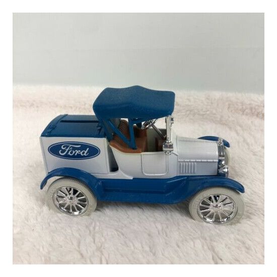 ERTL 1918 Ford Runabout Blue Die-Cast Metal Locking Coin Bank 1/25 Scale Car {3}