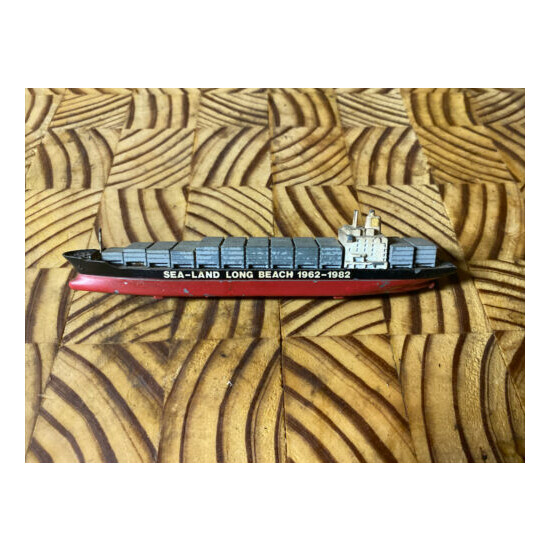 Continental Ship Sea-Land Long Beach 1962-1982 Cast Metal Vintage Toy Model  {1}