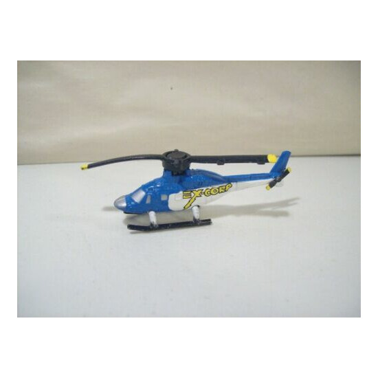 VINTAGE 1992 MICRO MACHINES EX-CORP HELICOPTER GALOOB BLUE & WHITE CHOPPER {1}