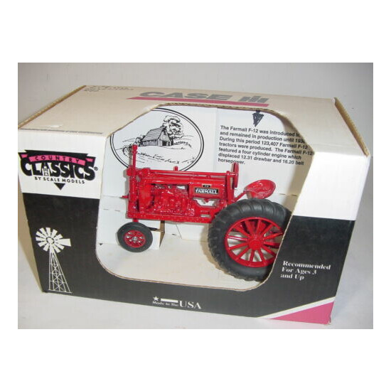 1/16 Farmall F-12 Red Narrow Front Tractor W/Rubber Tires W/Box! Hard To Find! {1}