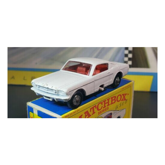 Vintage Matchbox Lesney #8 Ford Mustang Fastback E Box Very Nice!! {5}