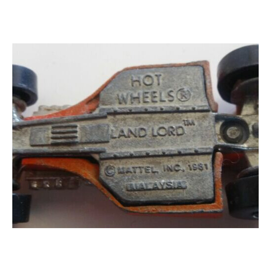 Vintage Hot Wheels Car Orange Land Lord 1981 Die Cast Collectible Malaysia 1:64 {9}