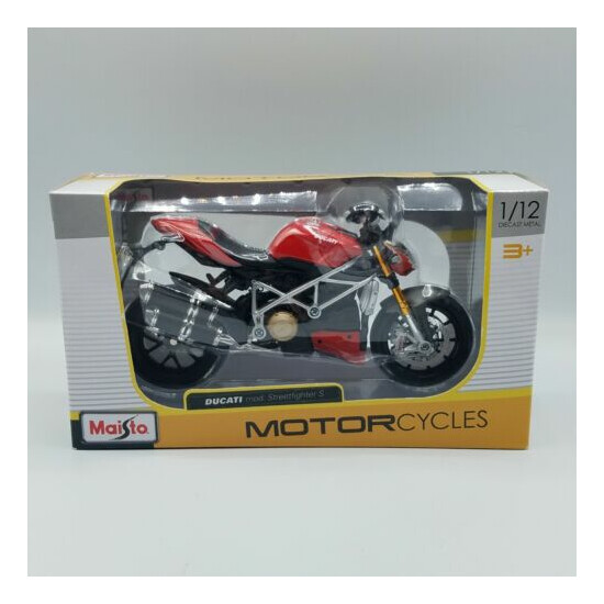 Maisto 1/12 Ducati Mod Streetfighter S Diecast Motorcycle Red Black Brand New {1}