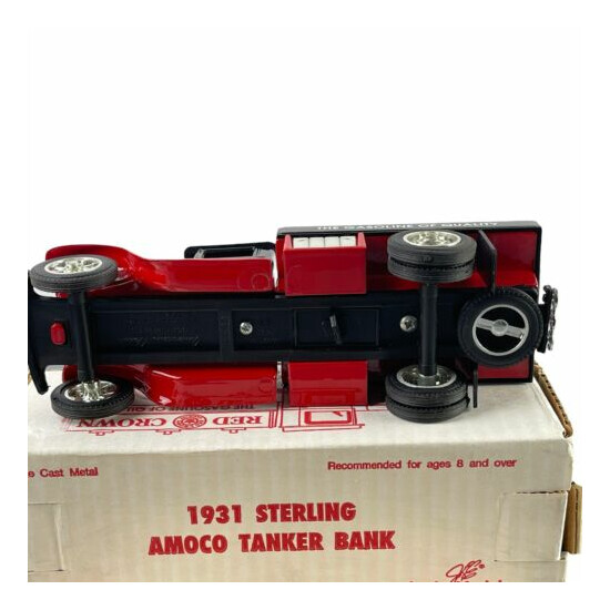 1993 Ertl 1931 Sterling Amoco Red Crown Gasoline Locking Coin Bank stk#FX5555 {4}