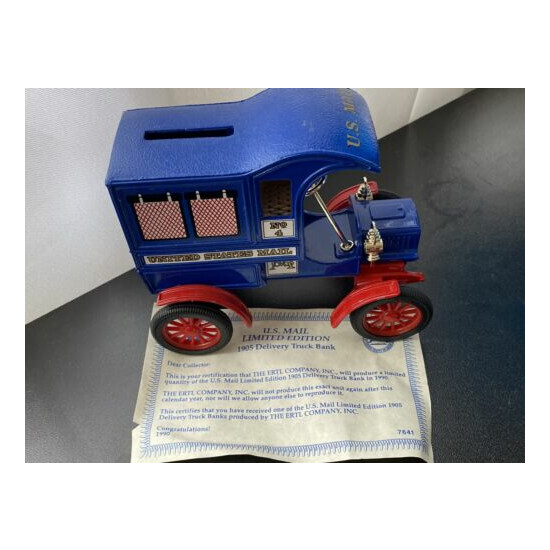 Ertl 1905 Delivery Truck Coin Bank US Mail No.4 Limited Edition 1990 Collector {3}
