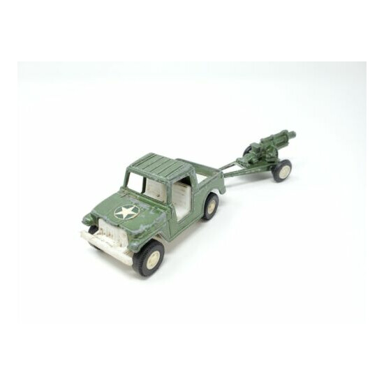 Vintage Tootsietoy Army Jeep & Howitzer Artillery Set Metal/Plastic {1}