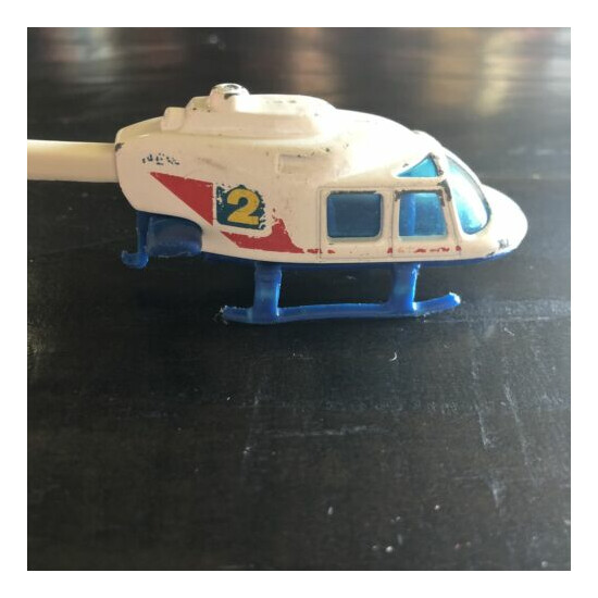 1989 Mattel Hot Wheels NewsChopper 2 Helicopter Retractable Tail End {3}
