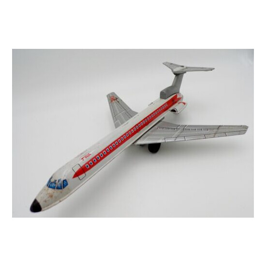 Vintage Kyowa Japan Tin Litho Friction TWA Boeing 727 Jet Nomura  {1}