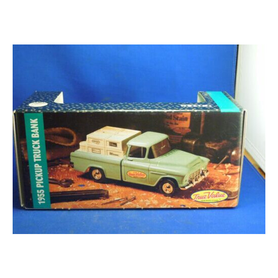 Vintage 1993 ERTL Pickup Truck Bank 1955 True Value Hardware Store Truck {6}