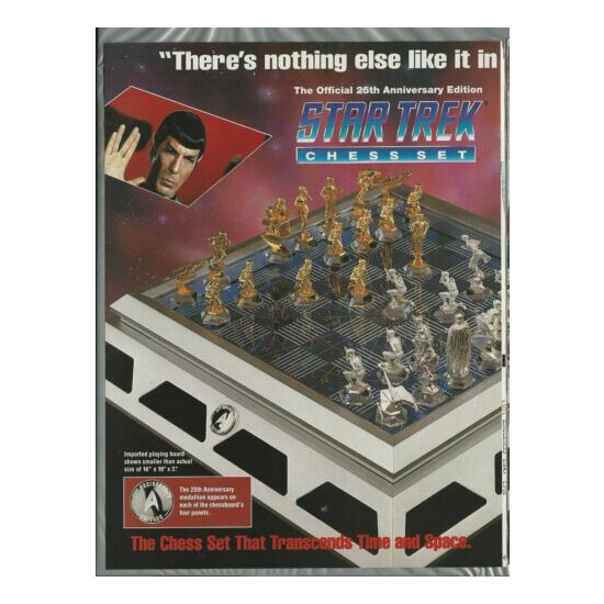 1992 Franklin Mint 2-page advertisement for STAR TREK Chess Set {2}