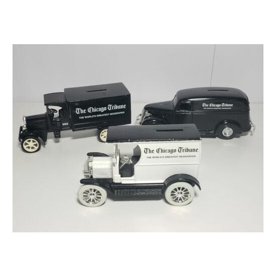 ERTL The Chicago Tribune Coin Banks Diecast Car Lot Of 3 {1}