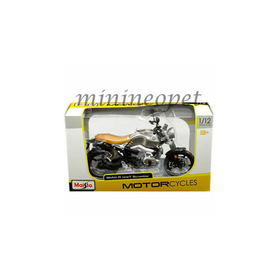 MAISTO 07505 BMW R NINET SCRAMBLER MOTORCYCLE BIKE 1/12 SILVER {1}