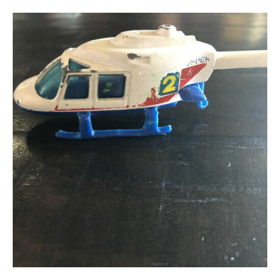 1989 Mattel Hot Wheels NewsChopper 2 Helicopter Retractable Tail End {5}
