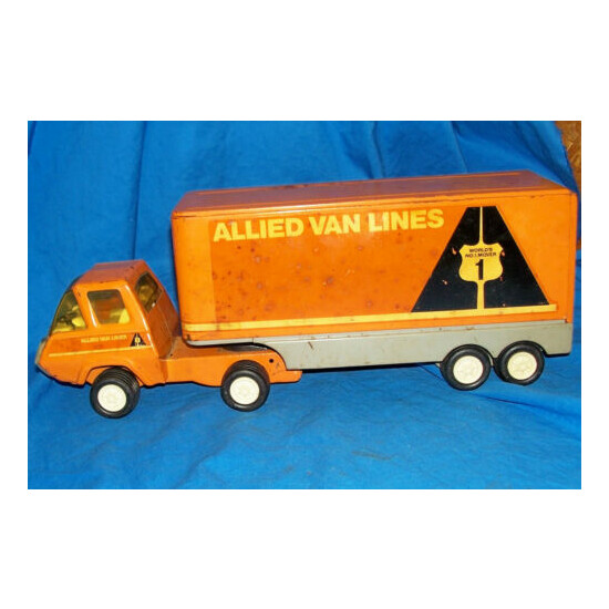Vintage Tonka Toy Allied Van Lines Moving Company Co. Tractor Trailer Truck Old {1}