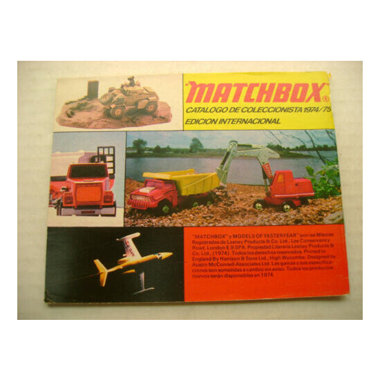 1974/75 MATCHBOX SUPERFAST CATALOGO DE COLECCIONISTA EDICION INTERNACIONAL {4}
