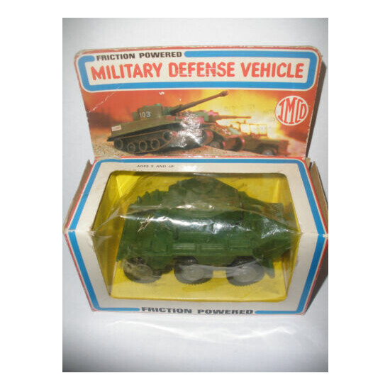  Vintage 1981 IMCO friction powered military vehicle tank toy with box  {1}