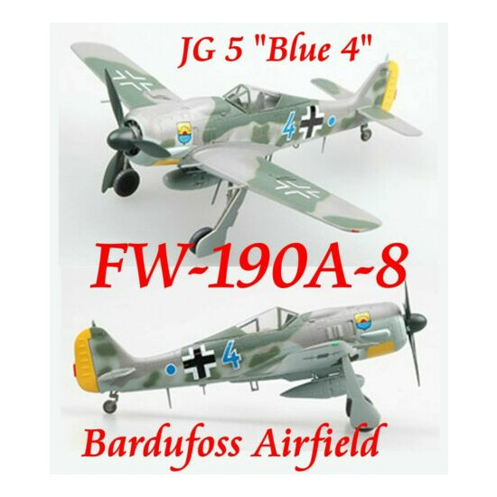 Easy Model 1/72 FW-190 A-8 "Blue 4" Commander of 12./JG5 Bardufoss Airfield  {1}