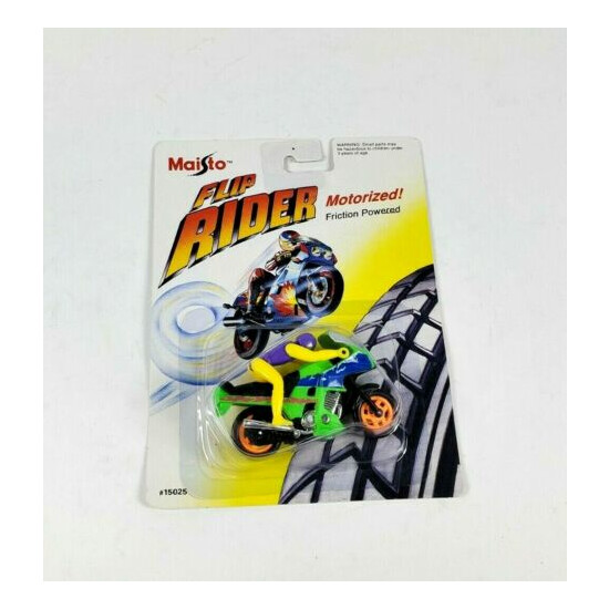 Vintage 1993 Maisto Flip Rider Motorcycle Friction Motorized Toy - RARE NEW {1}