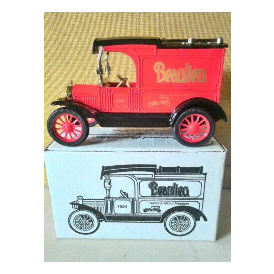 NEW ERTL 1913 MODEL T DELIVERY TRUCK TOY COIN BANK IN BOX BEAULIEU MOTOR MUSEUM  {1}