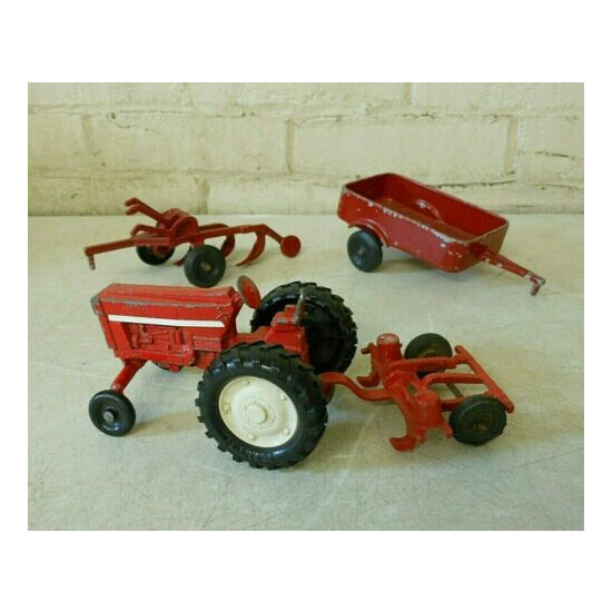 Vintage Die Cast International Harvester Tractor and Accessories {1}