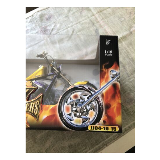 West Coast Choppers 1:10 Scale Jesse James, Penny Saved Yellow Rare New {2}