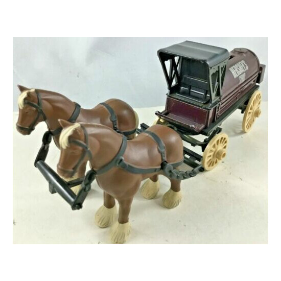 Hershey's Syrup Horse & Delivery Wagon Locking Coin Bank Vintage 1991 New  {6}