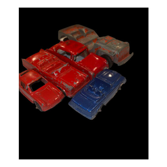Vintage Die Cast Cars -5 Total, 4 Cars 1 Jeep - Red, blue, Tootsie Toy, etc. {1}