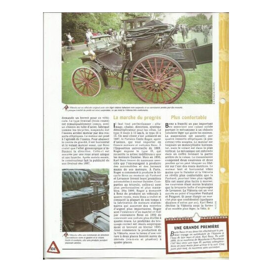 Automobile spec sheet-Benz viktoria 1893  {2}