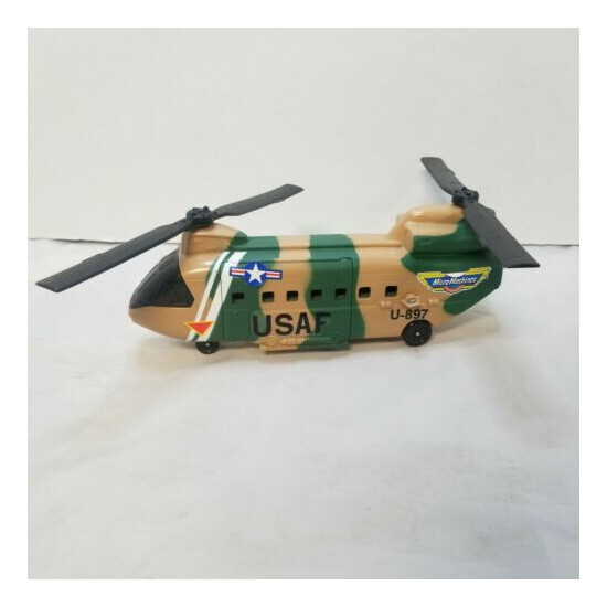 Vintage Micro Machines USAF U-897 Chinook Transport Cargo Helicopter 1989 Galoob {1}