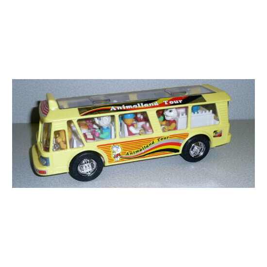 Vintage DAE ANIMALLAND TOUR Bus Friction With Lego & Animal Riders Very Cute! {1}
