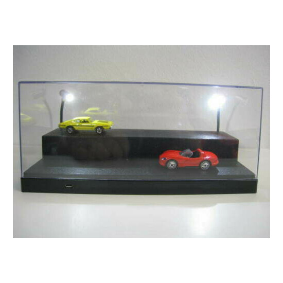 Display CASE IN PLEXIGLASS WITH 2 LED Car Diecast 1/24 1/43 Ferrari f1 rally  {8}