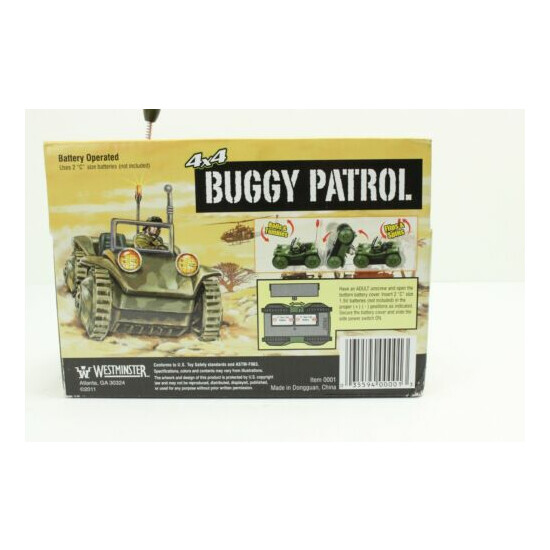 2011 Buggy Patrol Flashing Lights Antenna Army Military Jeep Tumbling Action Toy {4}