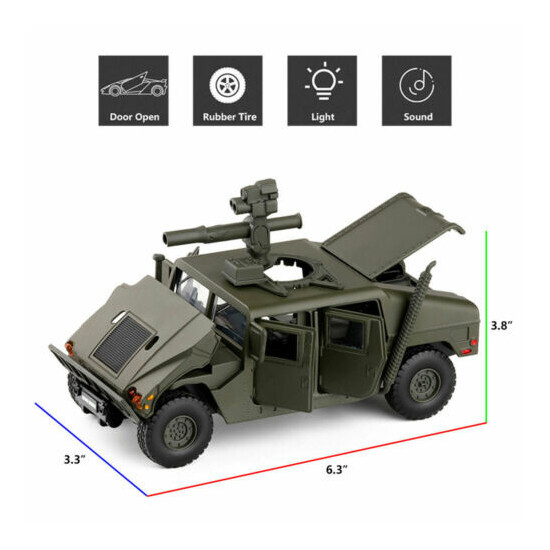 1:32 Humvee M1046 TOW Missile Carrier Diecast Model Car Toy Vehicle Collection {2}