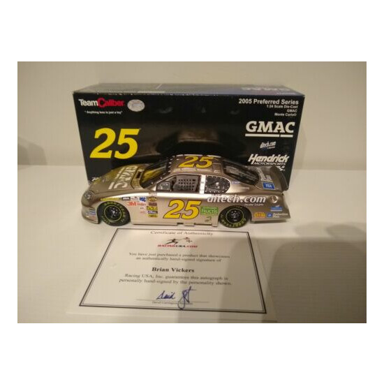 BRIAN VICKERS 2005 TEAM CALIBER #25 AUTOGRAPHED GMAC/DITECH NICKEL FINISH CHEVY {1}