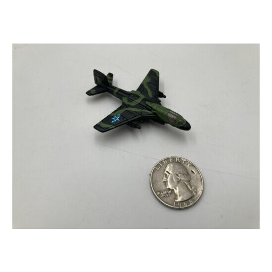 Micro Machines Camo Military Aircraft Green Blue Star LGTI 1995 Plane Jet {1}