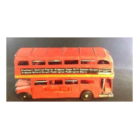 Red London Bus Blackwell Station Double Decker Tour Bus Replica Diecast Metal {1}