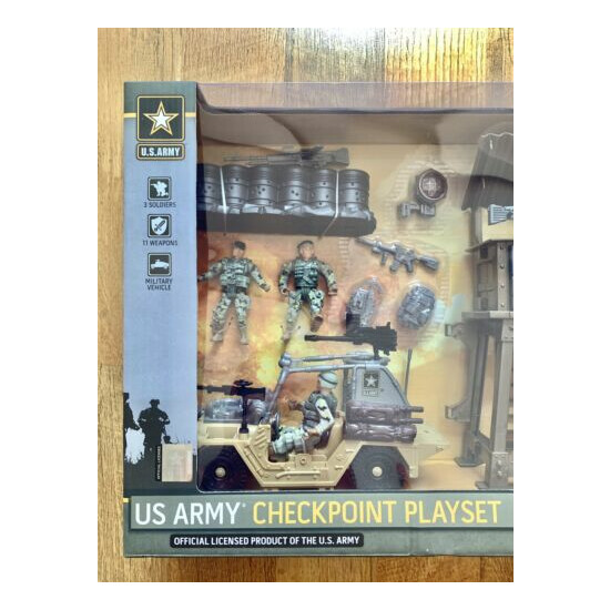 US Army Checkpoint Toy Playset Watchtower/Vehicle/Soldiers/Weapons BRAND NEW!!! {2}