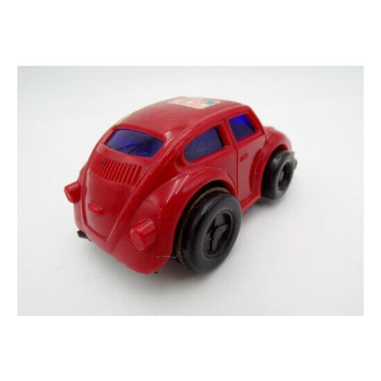 Vintage 70's Nomura Japan Mighty Mo Friction VW Red Bug Ideal Toys {2}