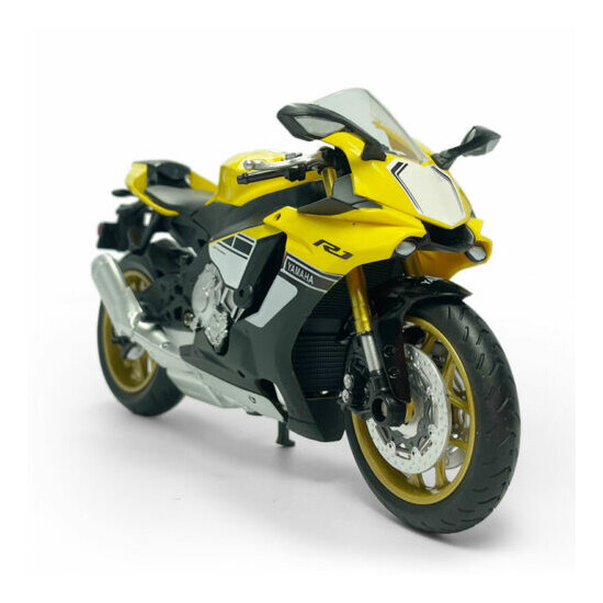 1:12 Scale Yamaha YZF-R1 Motorcycle Model Diecast Sport Bike Toy Kids Yellow {1}