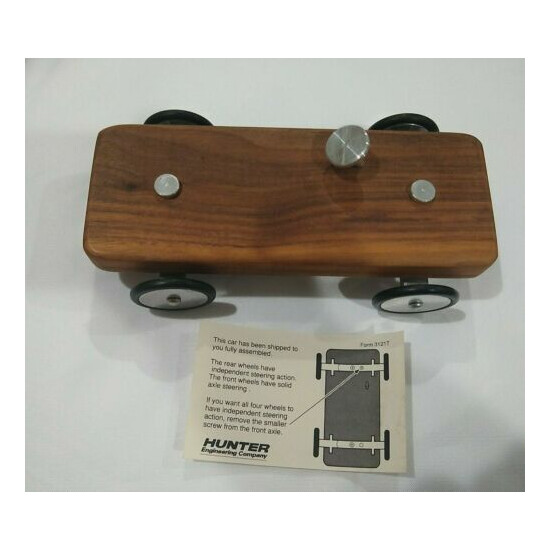 Hunter Engineering - alignment wooden car - promote alignment - vintage  {1}