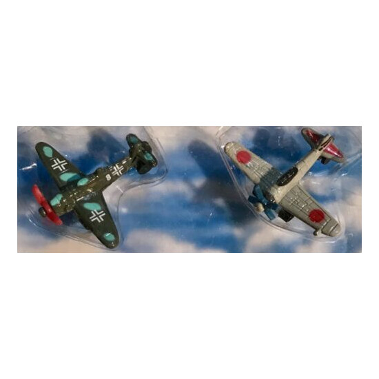 Vtg 1989 Mini Prop Classics WW II Fighter Jets Zero Japan ME109 Imperial Toy Co {3}
