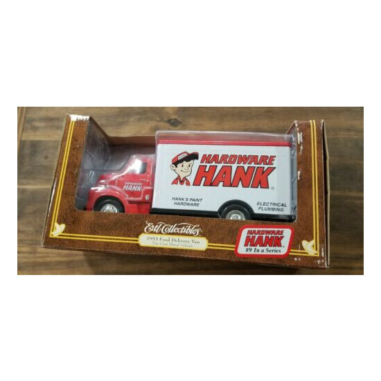 1953 Ford Delivery Van DieCast Metal Bank Red/white ERTL COLLECTIBLES 1:30  {1}