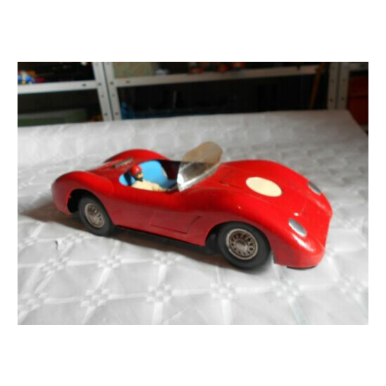 vintage Tinplate toy racing car le mans friction drive 1960s porsche ferrari  {1}